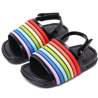 mini melissa beach slide sandal rainbow