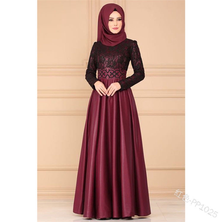 dress dinner muslimah plus size