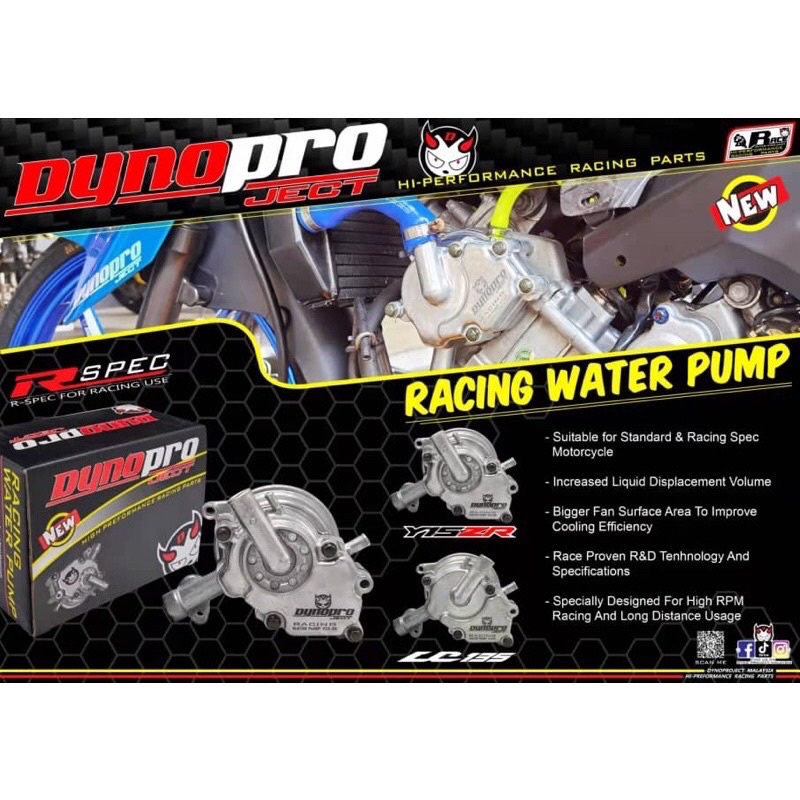 FREE SHIPPING DYNOPRO RACING WATER PUMP LC135 V1V7 Y15ZR FZ150