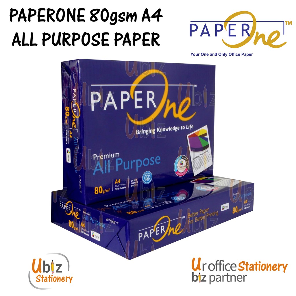 Paper One All Purpose A4 Paper 80gsm 500 sheets Shopee Malaysia