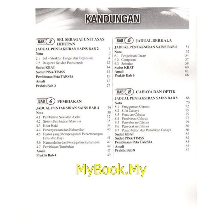 Buku Teks Sains Tingkatan 1 Bab 6