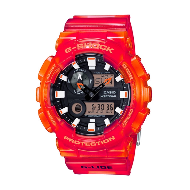 Casio G Shock G Lide Series Red Semi Transparent Watch Gax100msa 4a Gax 100msa 4a Shopee Malaysia