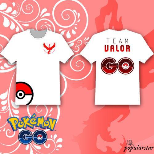 H New Pokemon Go Team Valor Team Mystic Team Instinct Pokeball T Shirt Red Shopee Malaysia - team instinct shirt roblox
