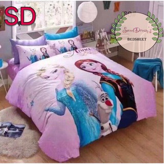 Frozen Elsa Anna Bedsheet With Comforter 5in1 Set For King