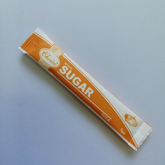 white sugar package