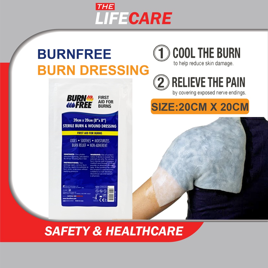 BurnFree BurnShield Burn Dressing First Aid For Burn SIZE20cm x 20cm