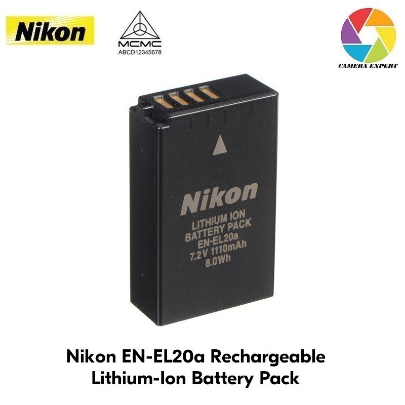 Nikon ENEL20a Rechargeable LithiumIon Battery Pack (7.2V/1110mAh