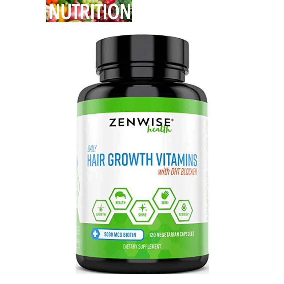 Hair Growth Vitamins Supplement Biotin Dht Blocker Hair Loss