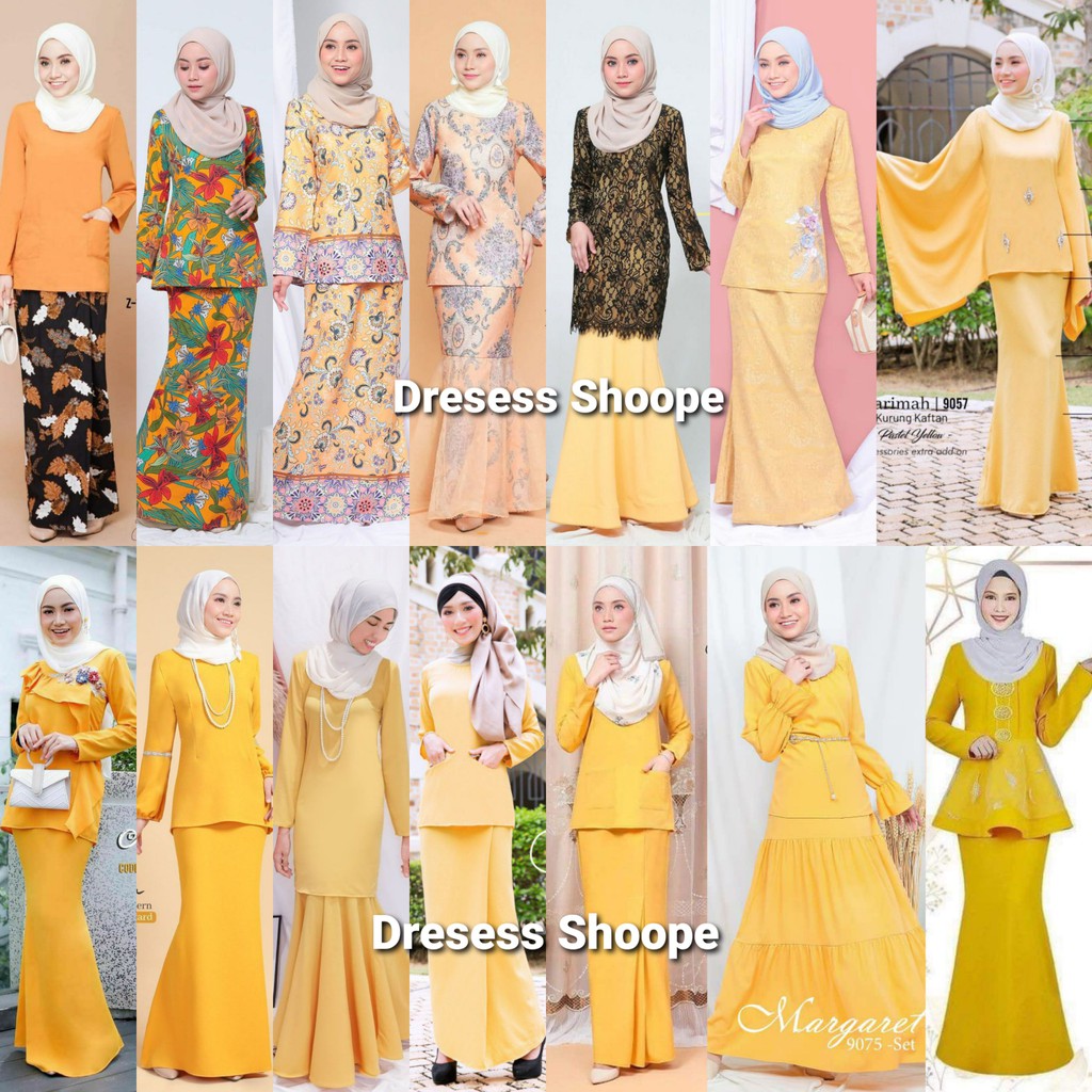 Baju warna mustard tudung warna apa