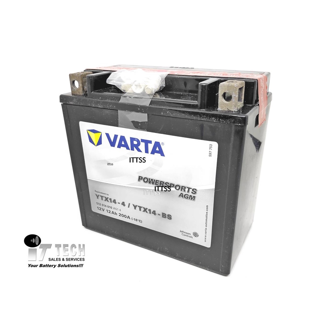 Mercedes VARTA YTX14-BS 12V 12AH 200A AUXILIARY BATTERY 2115410001 ...