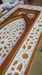 Mihrab exclusive islamic wall deco surau  musollah pvc wall 