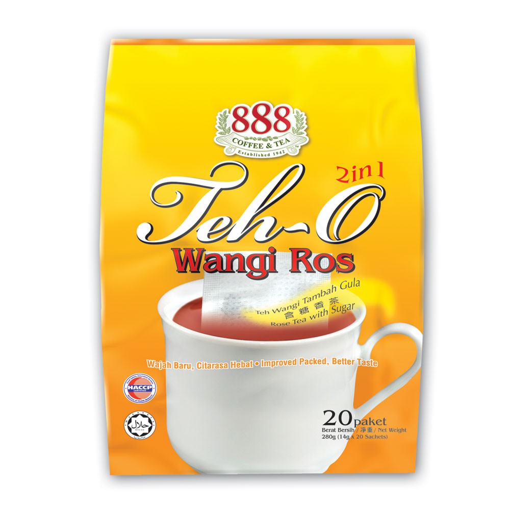 888 2 in 1 Teh O Wangi Ros Pot Bag (14g x 20's) | Shopee Malaysia