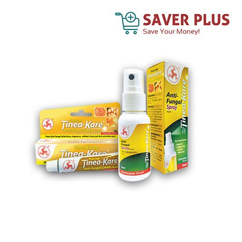 3 Leg Tinea-Kare AntiFungal Spray 30ml / Cream 10g 