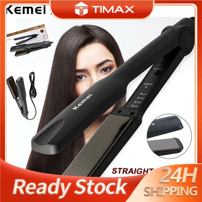 Kemei KM-329 Professional Hair Straightener Electric Wet / Dry Straightening Ceramic Flat Iron Hair Styling Tool