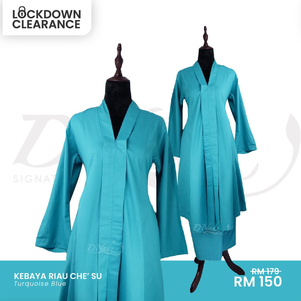 Buy Kebaya Riau Che Su Turquoise Series by DNadz  SeeTracker Malaysia