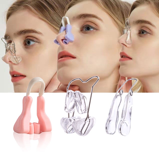 Nose Shaper Lifter Silicone Clip Nose Beauty Up Lifting Soft Safety Silicone Rhinoplasty Nose Bridge Straightener Corrector Slimming Device for Wide Crooked Nose