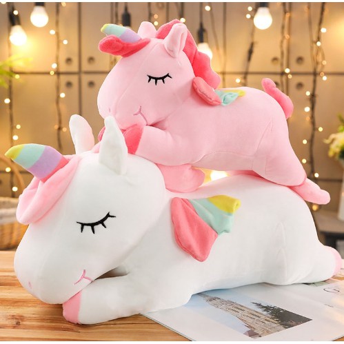 white unicorn soft toy