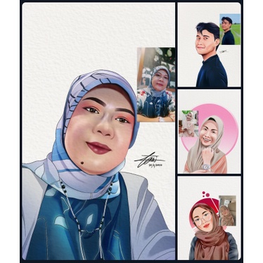 SELF DIGITAL PORTRAIT | LUKISAN DIGITAL | Shopee Malaysia