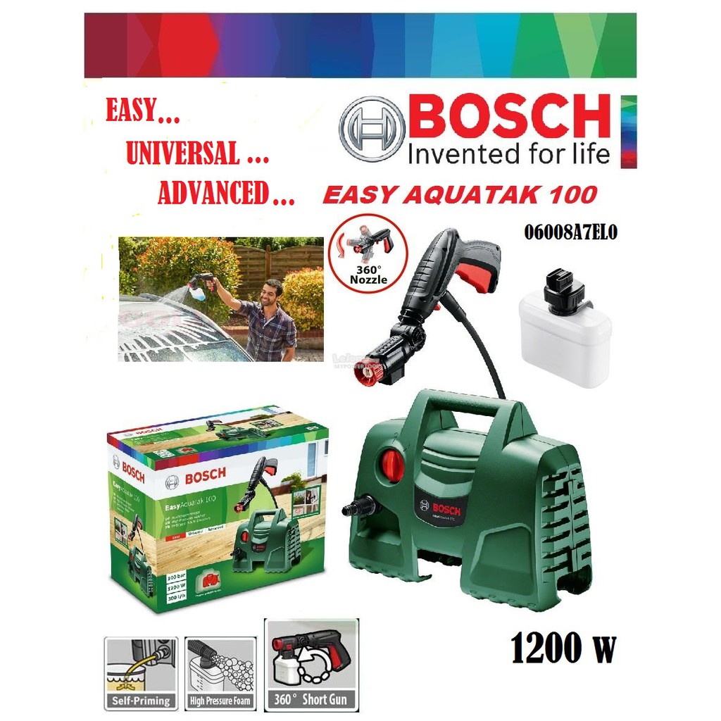 Bosch Easy Aquatak 100 Aqt 100 High Pressure Washer