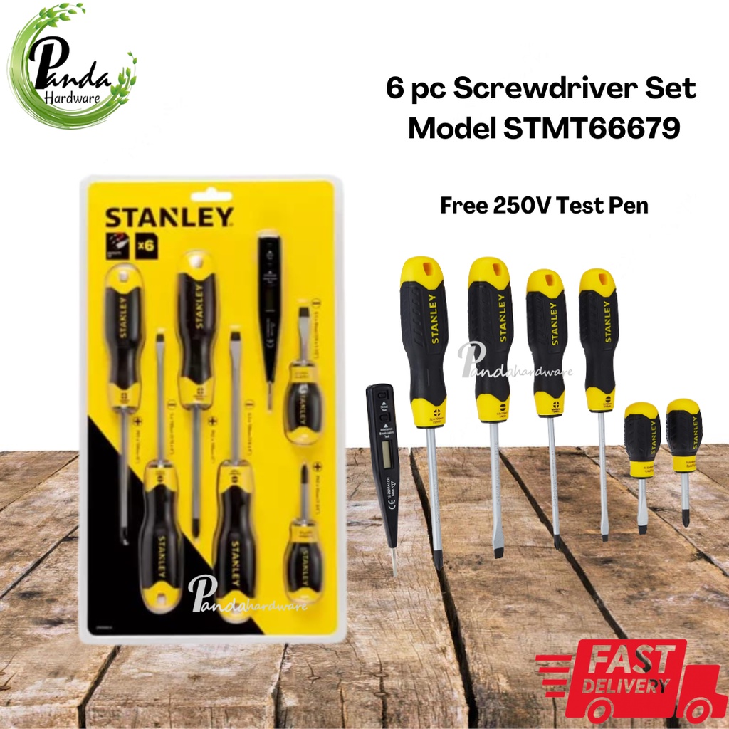 STANLEY Screwdriver Set Bonus Free Test Pen STMT66679 Shopee Malaysia