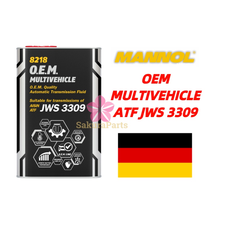 MANNOL 8218 OEM MULTIVEHICLE JWS 3309 ATF Transmission Fluids 1L ...