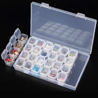 28 Grids Plastic Craft Organizer Case, Diamond Storage Box, Adjustable Storage Boxes,Jewelry Beads Display Storage Boxes
