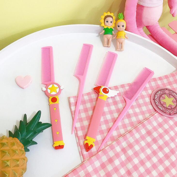 2 Set Cute Girls Combs Pink Kids Hair Brush Comb Girls Hairdresser