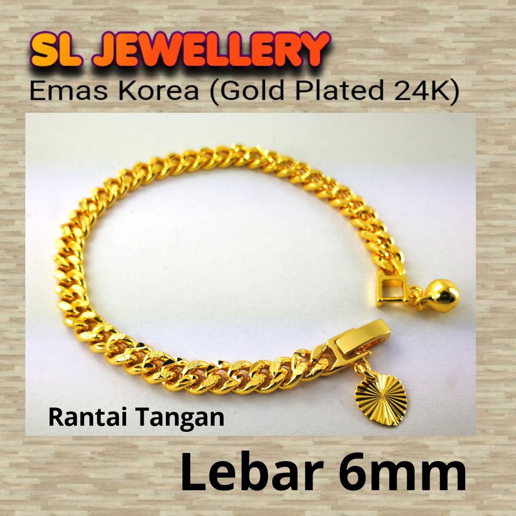  Gelang  Tangan Rantai  Tangan Emas Korea Shopee  Malaysia