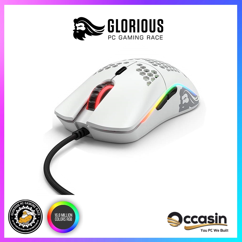 Glorious Pc Gaming Race Model O Rgb Gaming Mouse Matte White Matte Black Shopee Malaysia