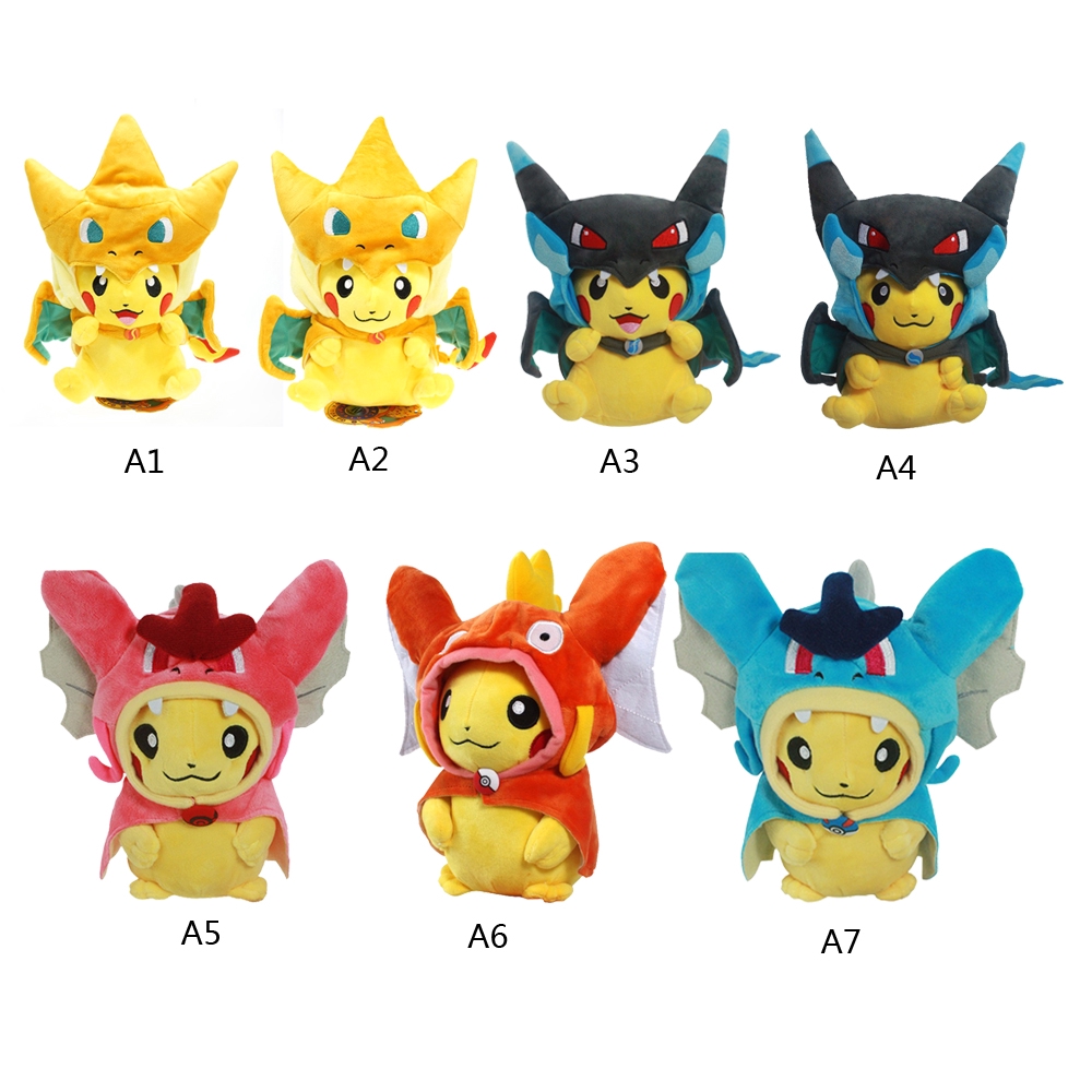 Toys Hobbies Tv Movie Character Toys 5 5 Shiny Rayquaza Cape Pikachu Keychain Poke Plush Pokemon Center Dolls Toys