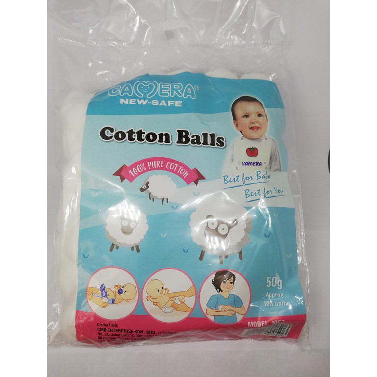 Camera Cotton Ball 100s | 100% Pure Cotton