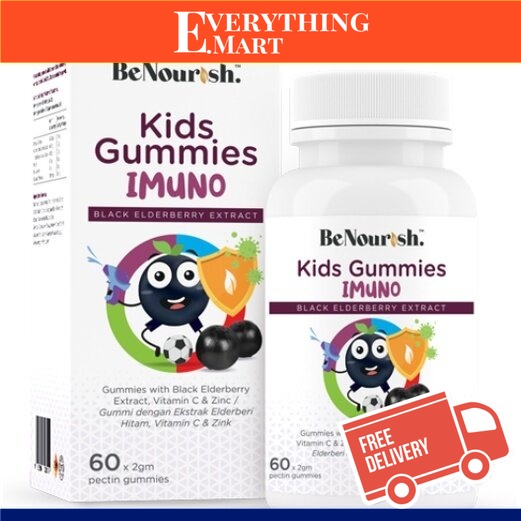 BeNourish Black Elderberry Gummies 60s Kid Immunity Gummy with Vitamin ...