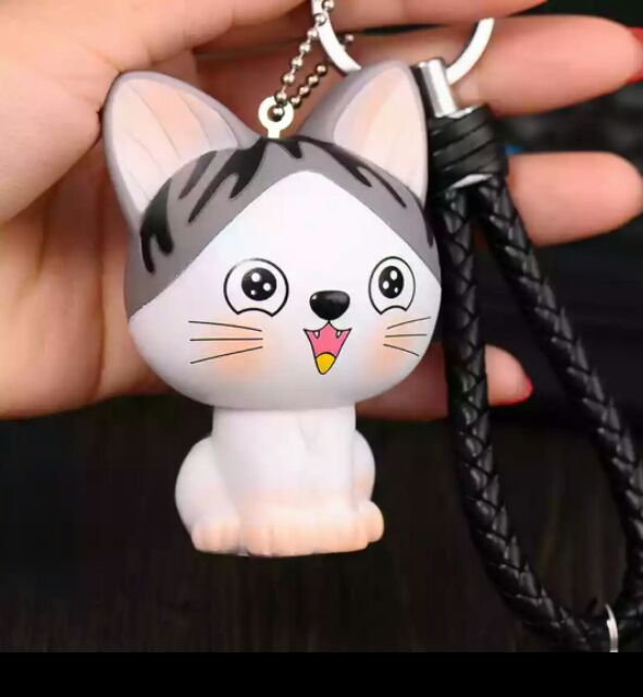 Cute Cat Keychain Grey White Chi's Sweet Home Key Chain