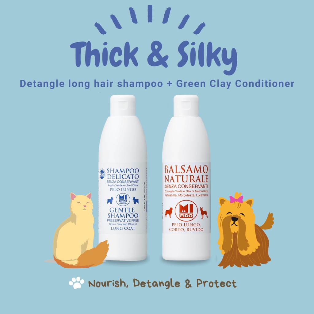 MIFIDO Organic Pets Detangle Long Hair Regular Wash Pack Dog