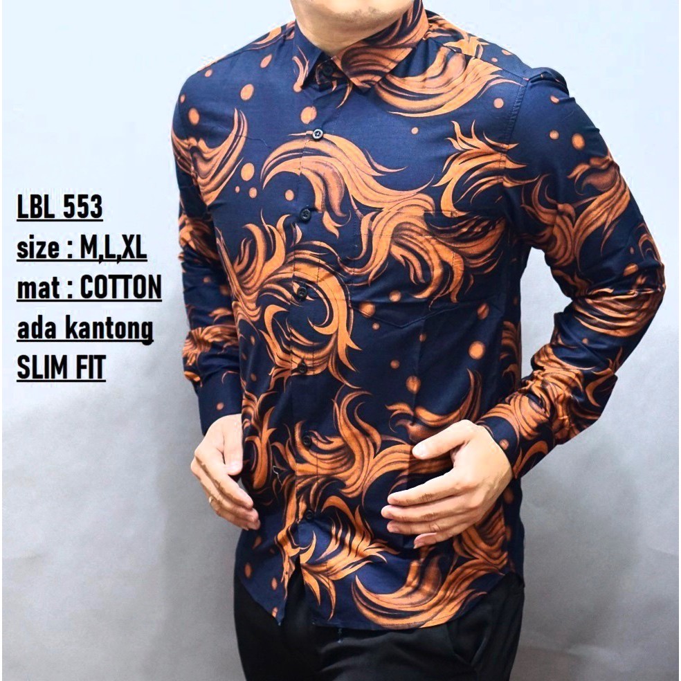slim fit batik shirt