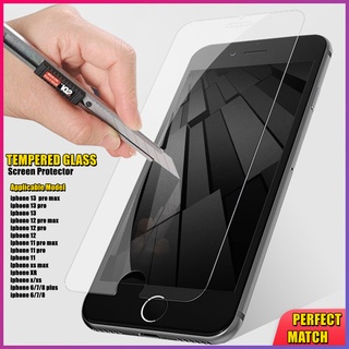 HD Tempered Glass iPhone 13 12 11 Pro Max 6 6s 7 8 Plus X Xr Xs Max Screen Protector [Not Full Cover] Anti-scratch and HD Original Color Display Easy Install