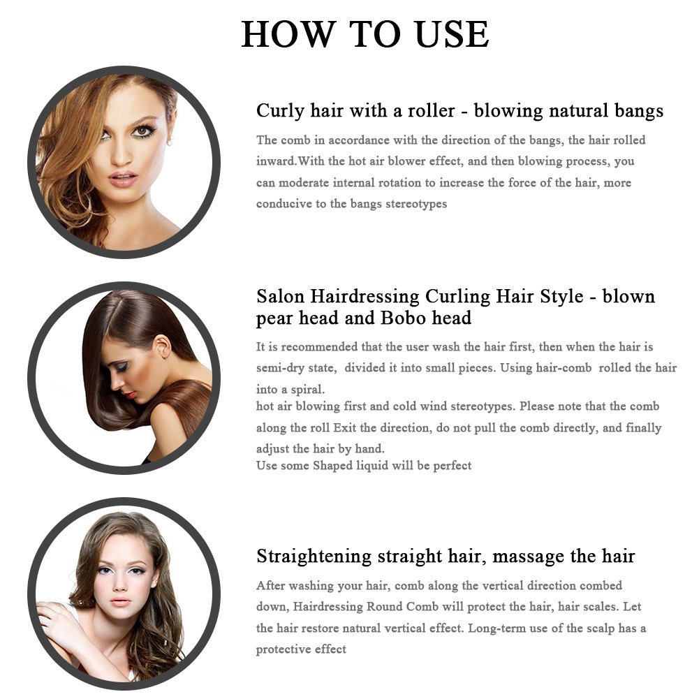 Healthy Iron Sizes Round Brushes Ceramic Comb Style Curling Hair