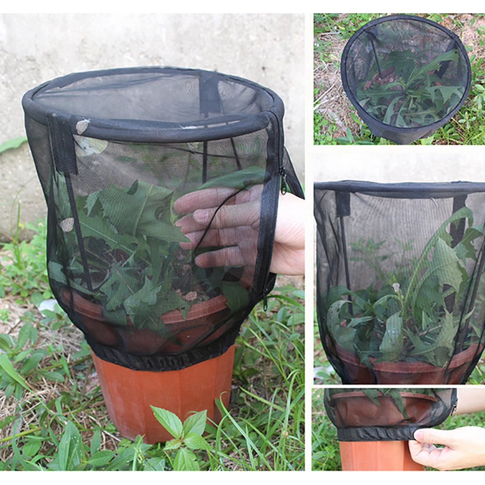 Plant Net Cover Protective Zipper Mesh Net Bag Garden