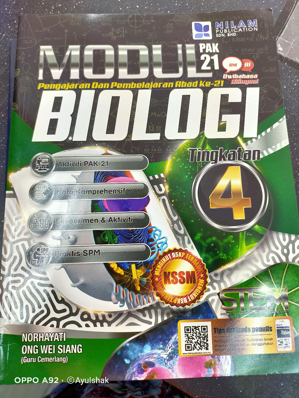 Jawapan Modul Biologi Tingkatan 4 Nilam Publication Edisi Guru 2020