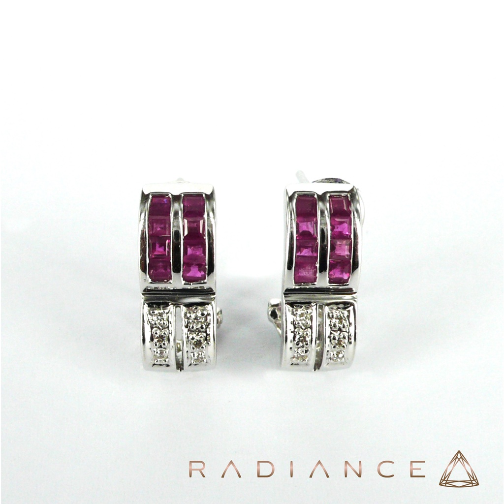 RADIANCE 18KW Ruby Earring