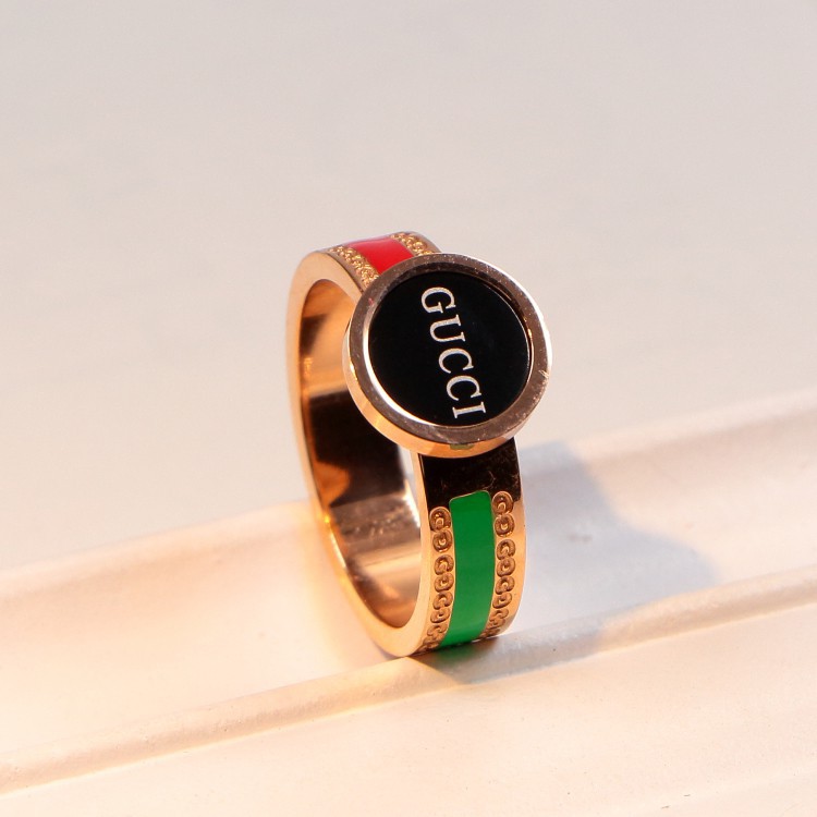 gucci gold letter rings