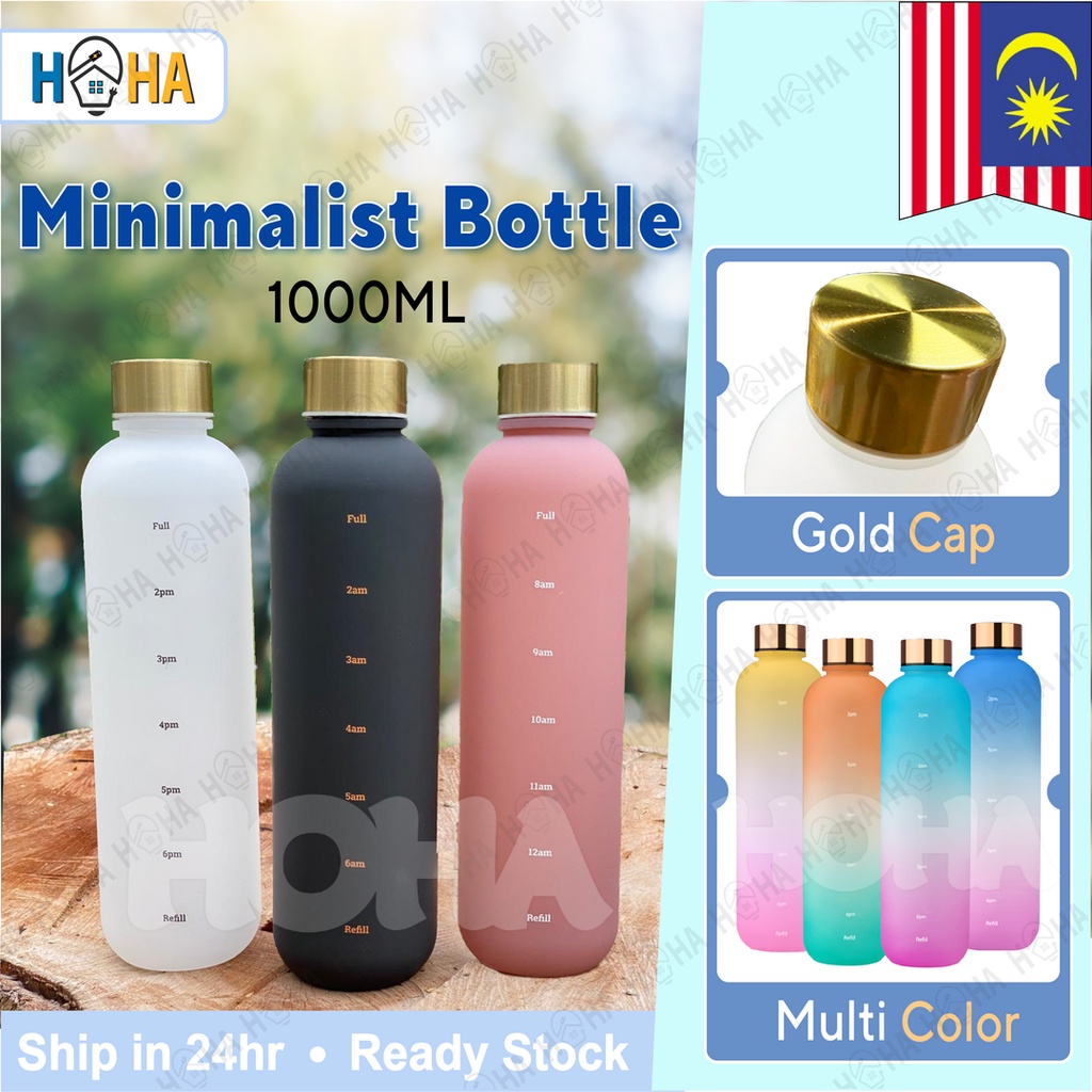 1000ml Minimalist Bottle Aesthetic Water Bottle Sport Gym Drinking Bottle Viral Botol Air Korean Bekas Minum 水瓶 水壶 简约风