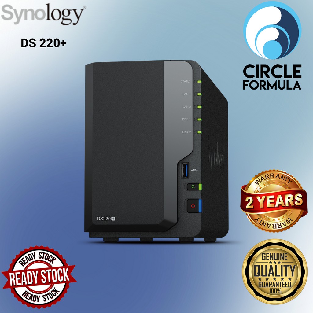 Synology 2ベイNAS DiskStation DS220+ 増設済