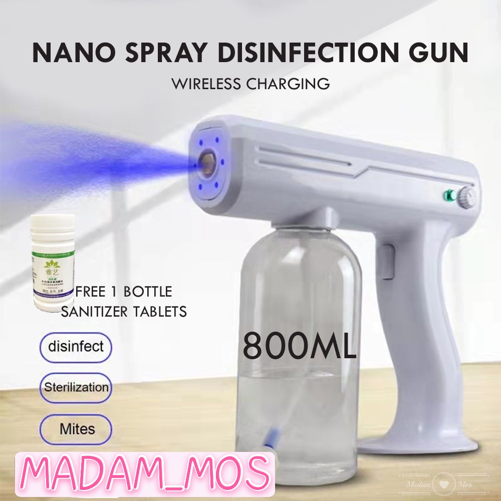 800ML Sanitizer Spray Gun Blue Light Disinfection Spray Gun