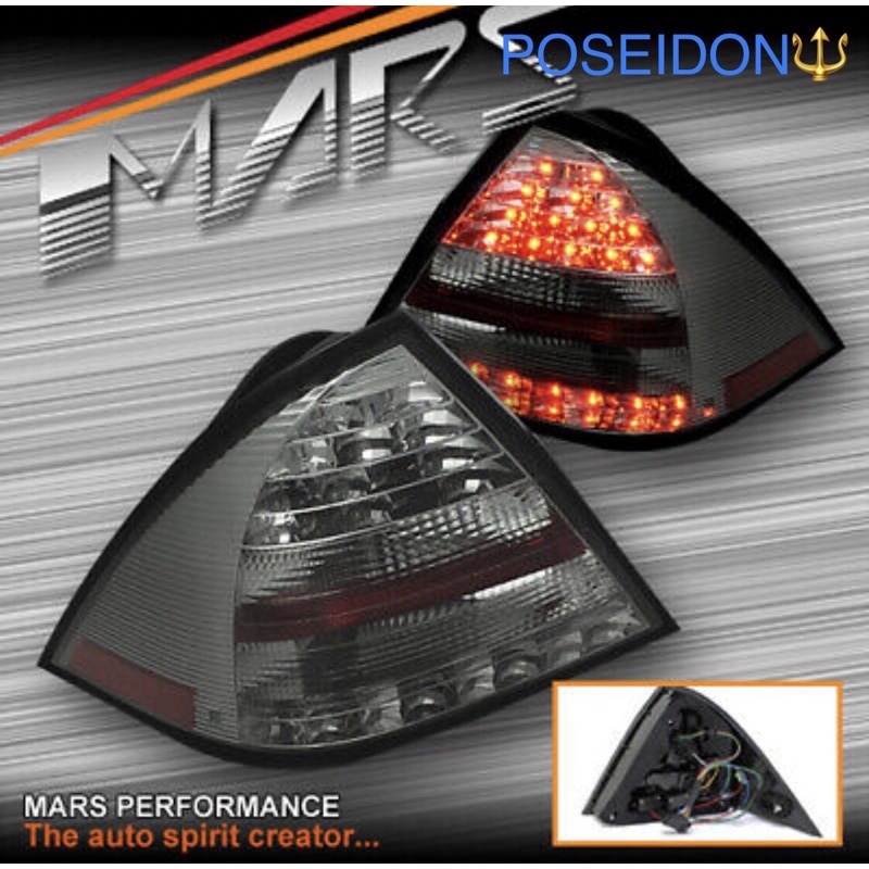 Mercedes Benz W203 C Class LED Rear Smoked Black Tail Lamp Light