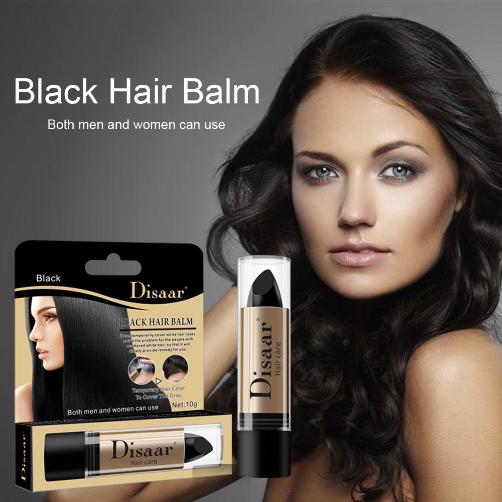 Black Hair Balm One-Time Hair Dye Instant Gray Root Coverage Hair Color |  Shopee Malaysia