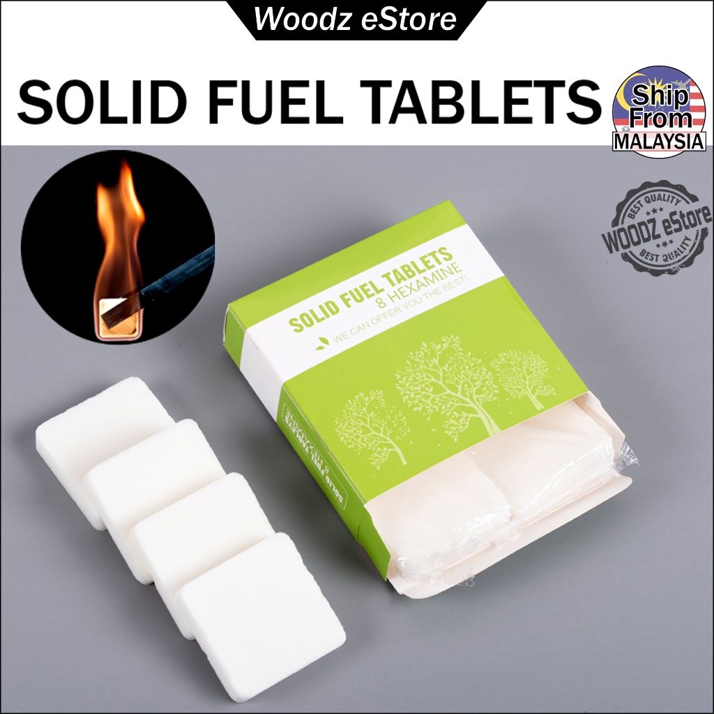 [Woodz] Hexamine Solid Fuel Tablet Mini Stove Camping Lilin Askar Barbeque Fire Starter Shopee