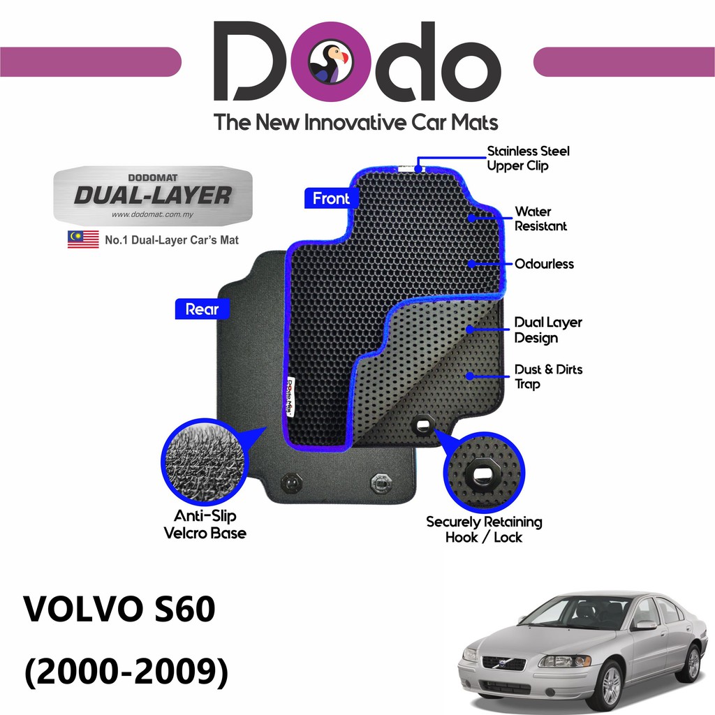 Dodomat Car Mat Volvo S60 2000 2009 Shopee Malaysia