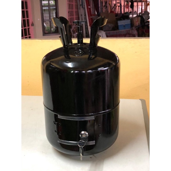 Tabung Tong Gas Duit Syiling💰/kertar💵 Aircond Colour hitam/Black berpintu Dan berkunci Shopee