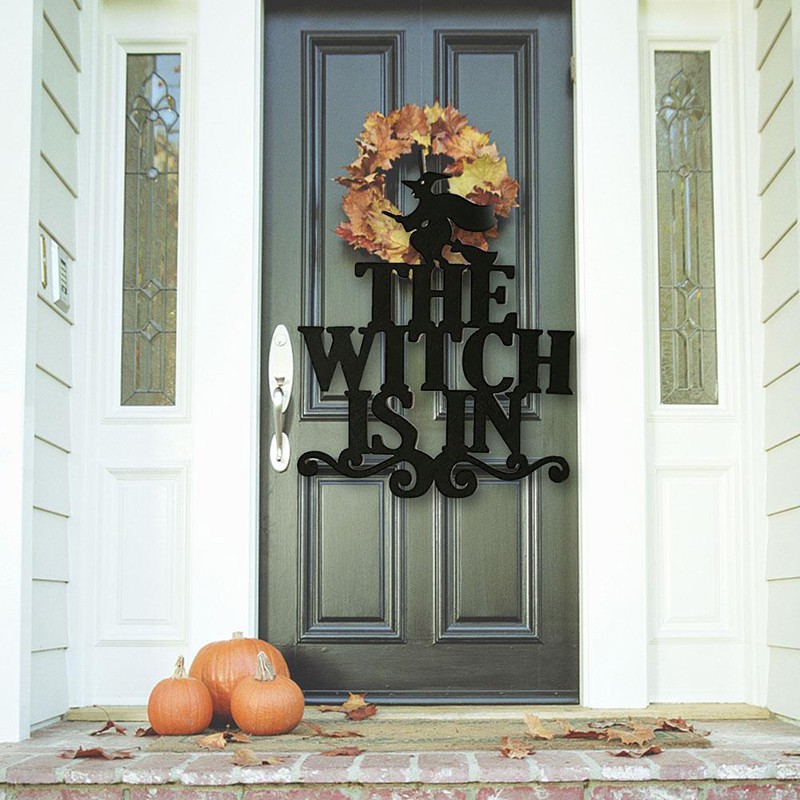 Halloween Non Woven Hanging Sign The Witch Is In Halloween Wall